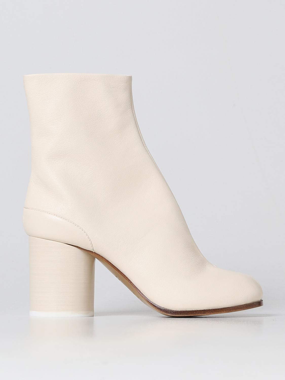Maison Margiela Weiße Leder-Stiefeletten