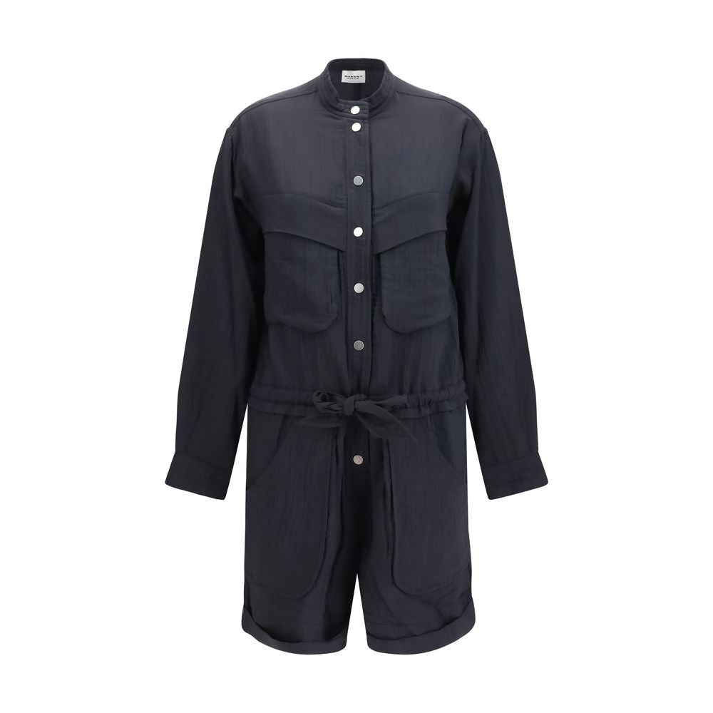 Marant Etoile Schwarzer Viskose-Jumpsuit