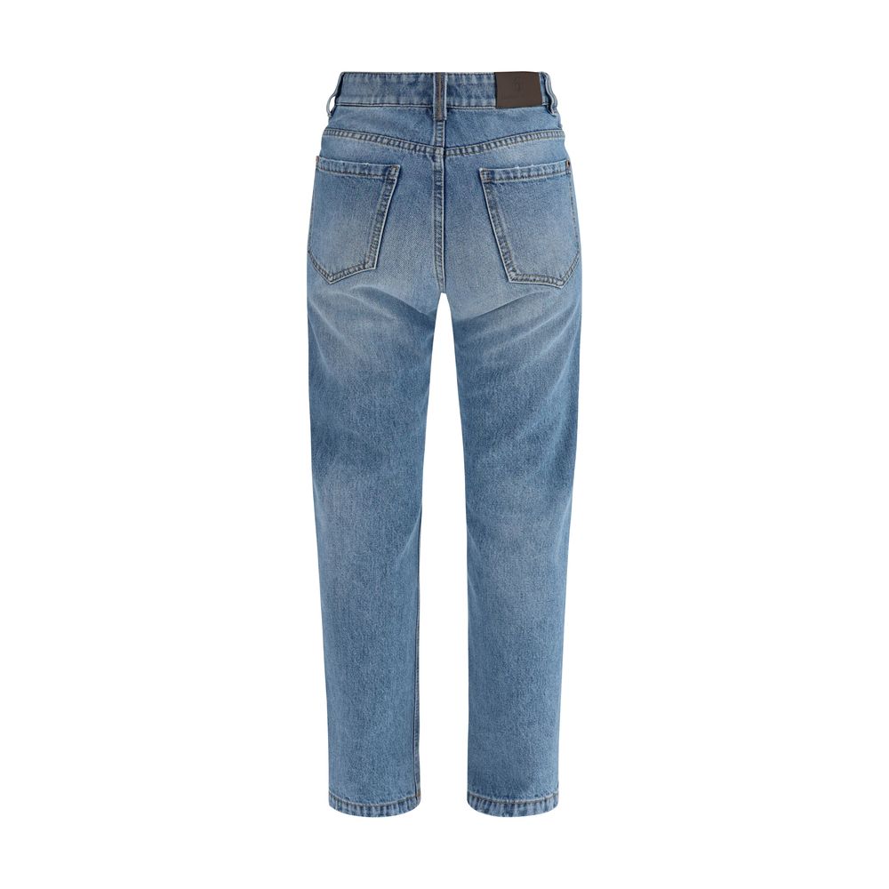 Brunello Cucinelli Blaue Baumwolljeans Denim