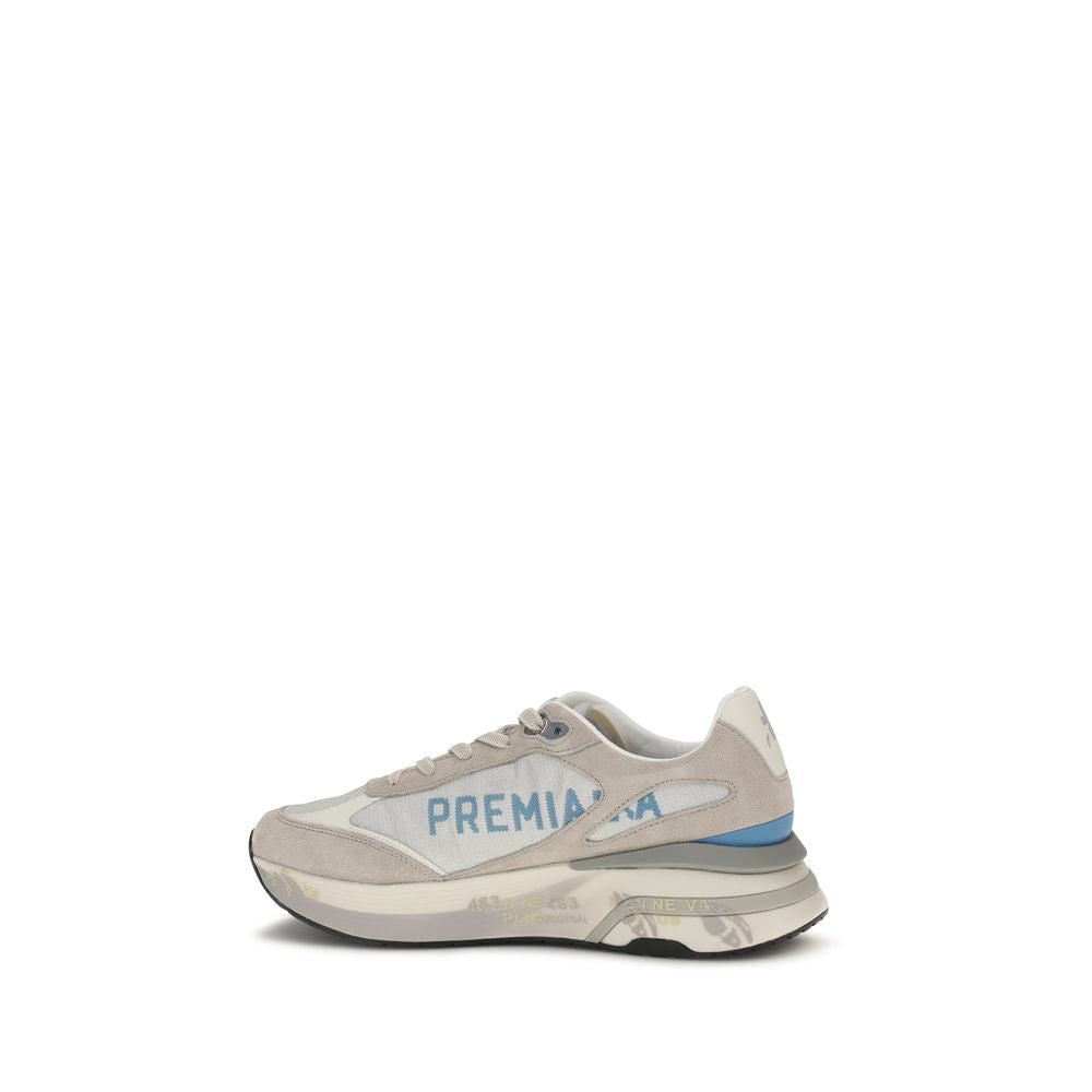 Premiata Graue Bos Taurus Kalbsleder-Sneakers
