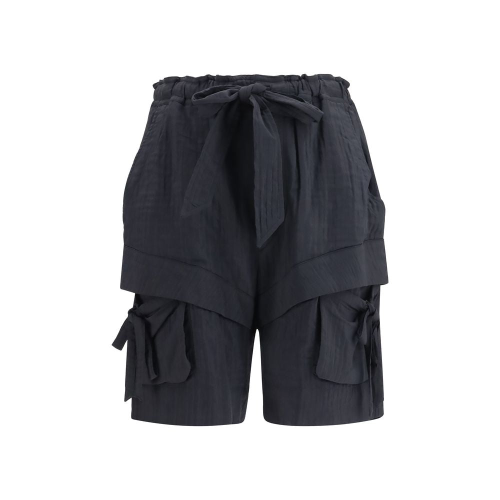 Marant Etoile Schwarze Bermuda-Shorts aus Viskose