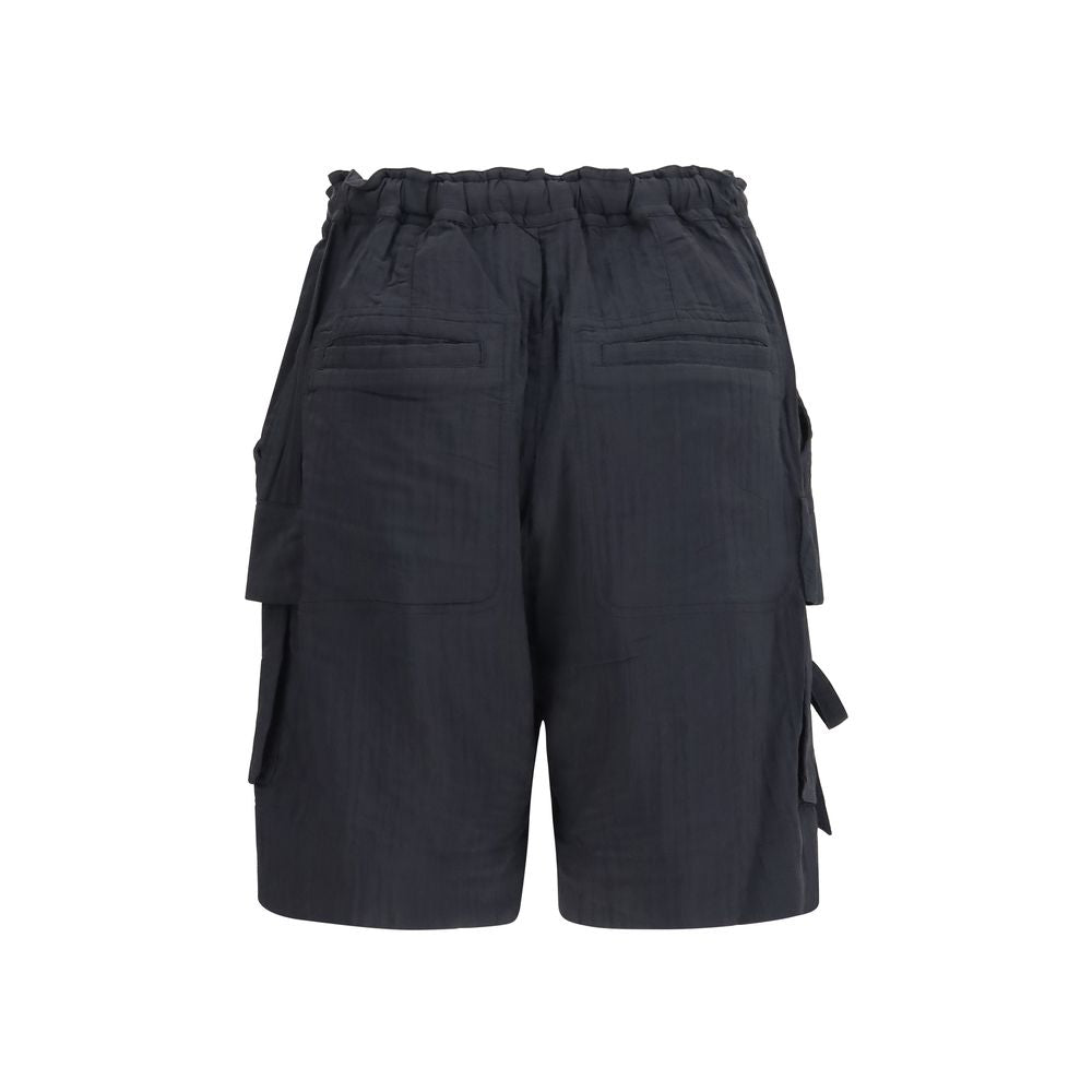 Marant Etoile Schwarze Bermuda-Shorts aus Viskose