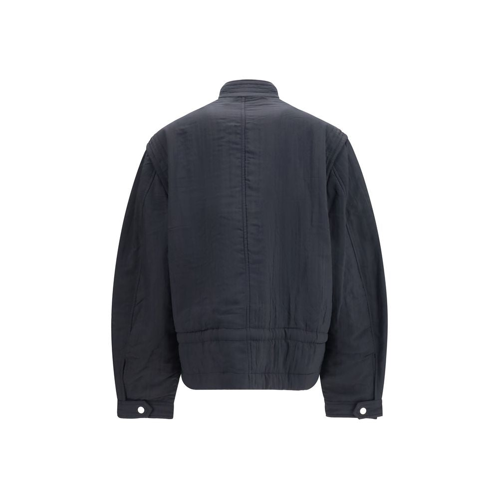 Marant Etoile Schwarze Modal-Jacke in voller Länge