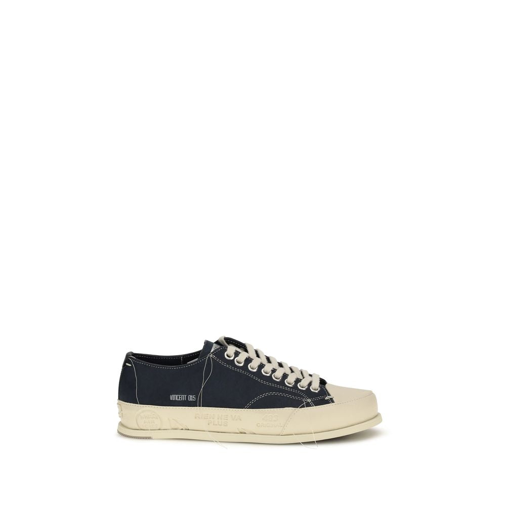 Premiata Sneakers aus blauem Kalbsleder Bos Taurus, Low-Top