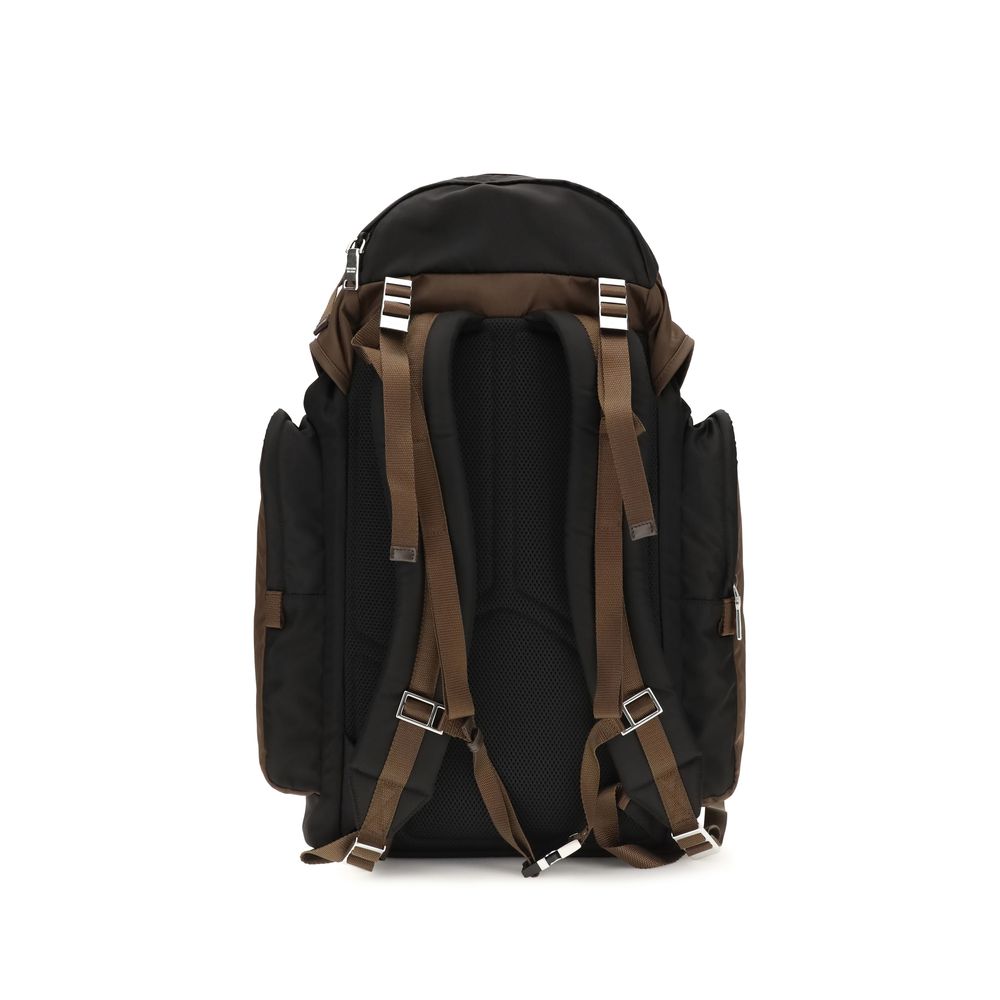 Prada Brauner Rucksack aus recyceltem Polyamid