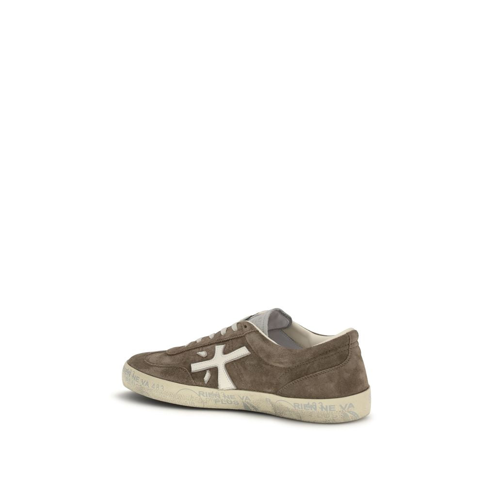 Premiata Braune Kalbsleder Bos Taurus Low Top Sneaker