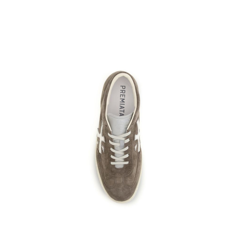Premiata Braune Kalbsleder Bos Taurus Low Top Sneaker