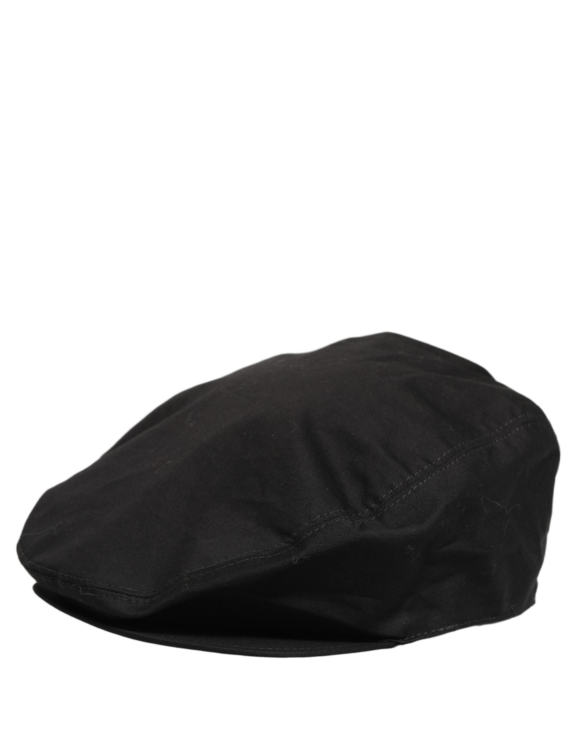 Dolce & Gabbana Herren Schwarze Baumwolle Stretch Schirmmütze Capello Hut