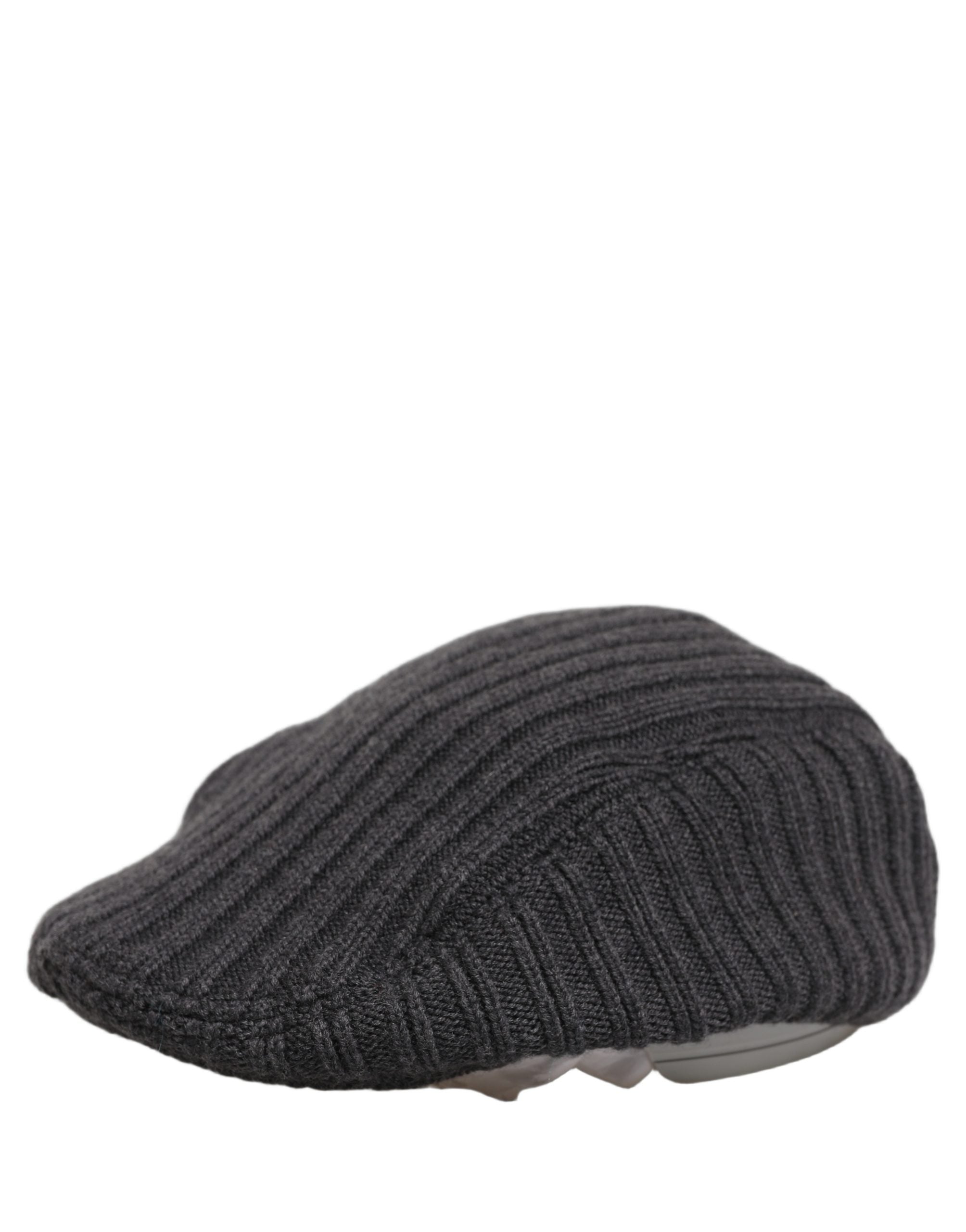 Dolce & Gabbana Herren Mütze aus dunkler Wolle im Newsboy-Stil