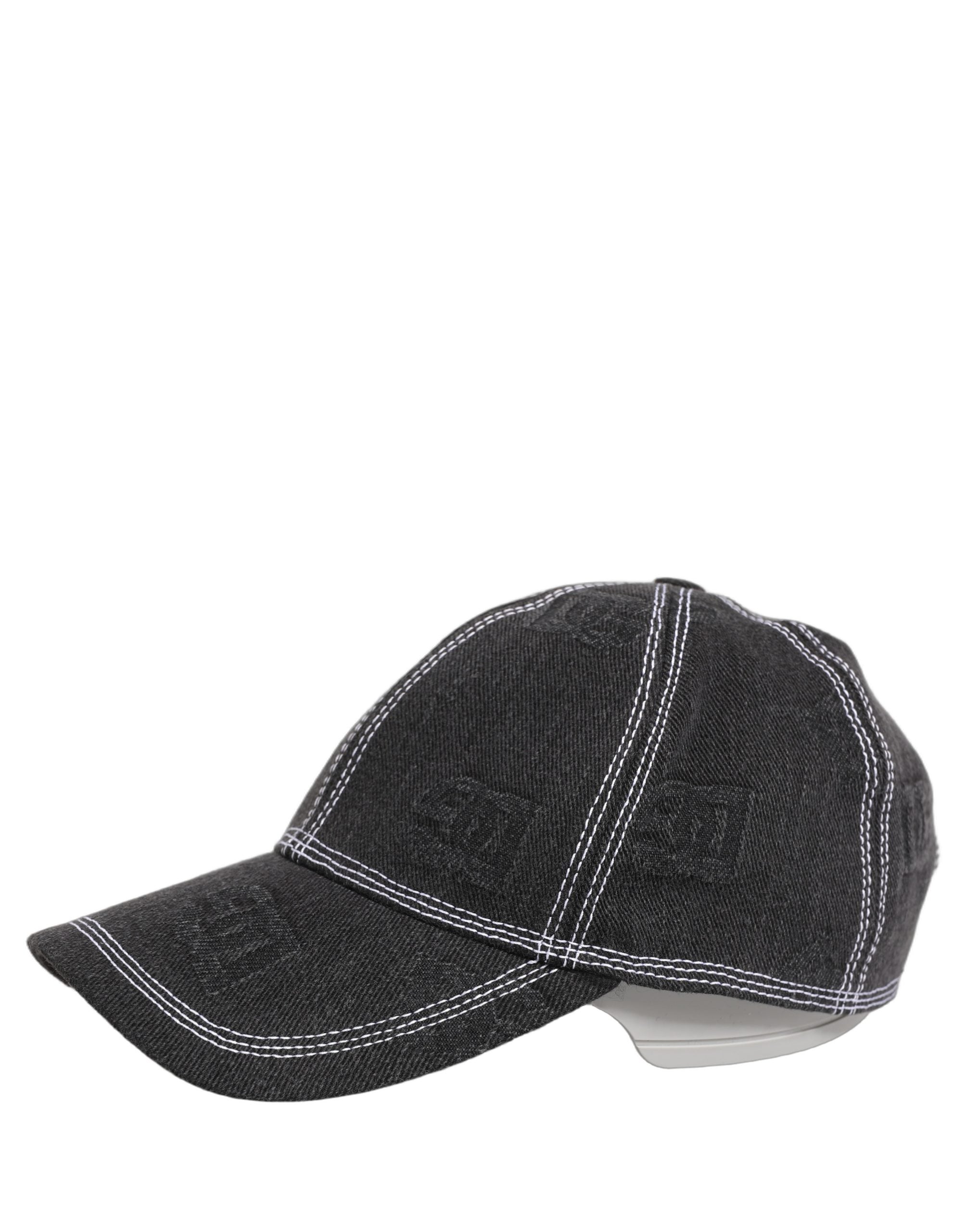 Dolce & Gabbana Herren Schwarze Baumwoll 6-Panel Baseball Cap