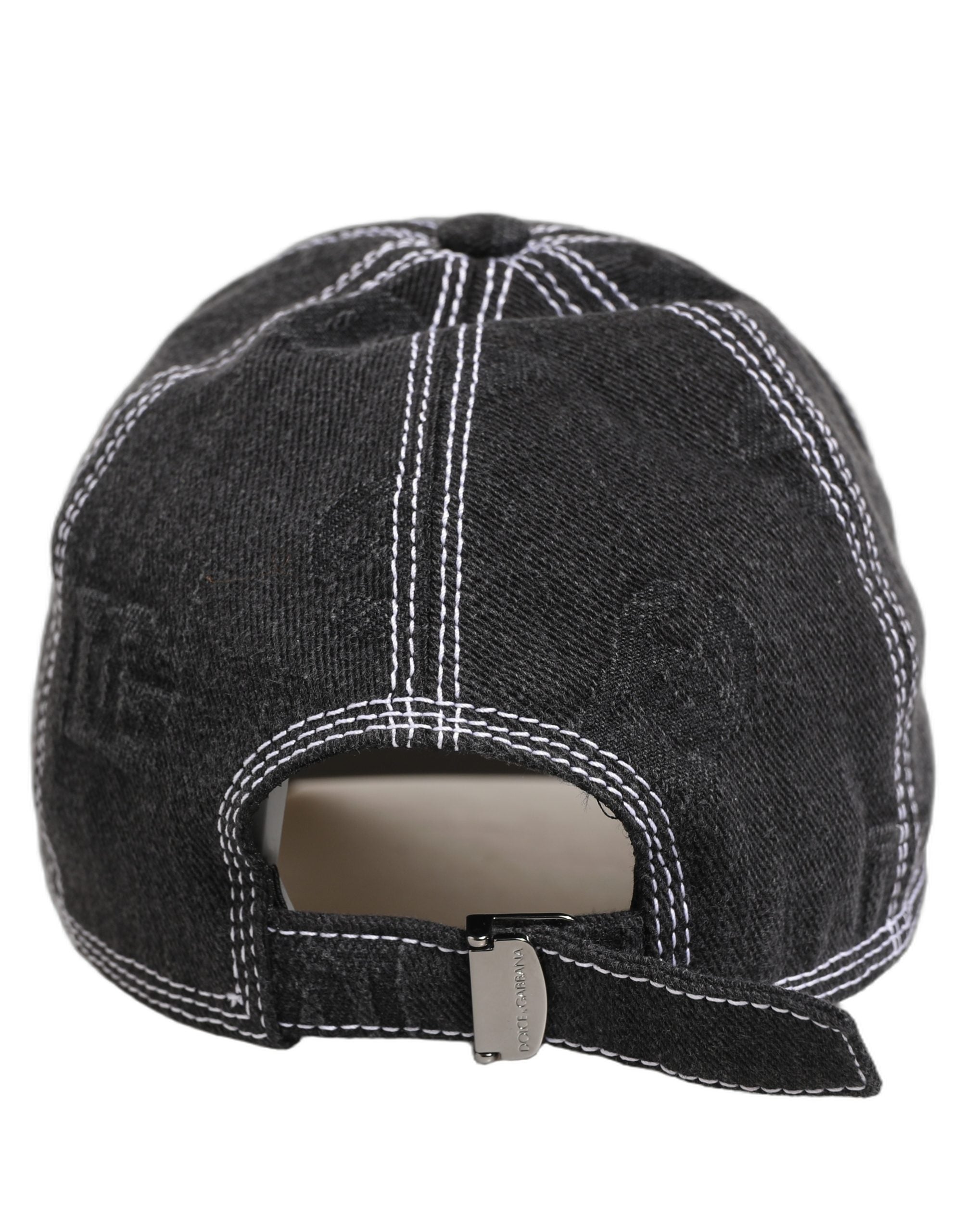 Dolce & Gabbana Herren Schwarze Baumwoll 6-Panel Baseball Cap