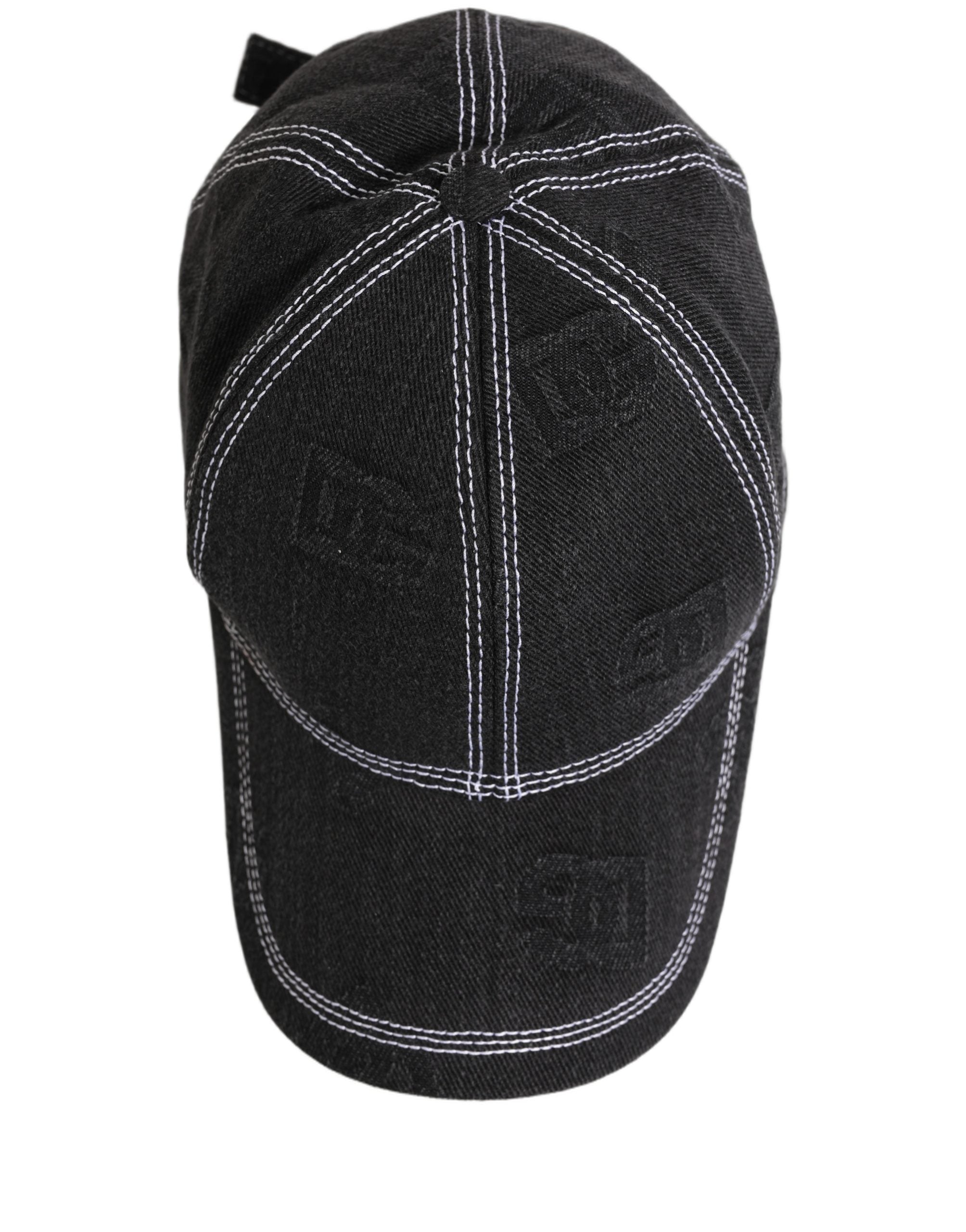Dolce & Gabbana Herren Schwarze Baumwoll 6-Panel Baseball Cap
