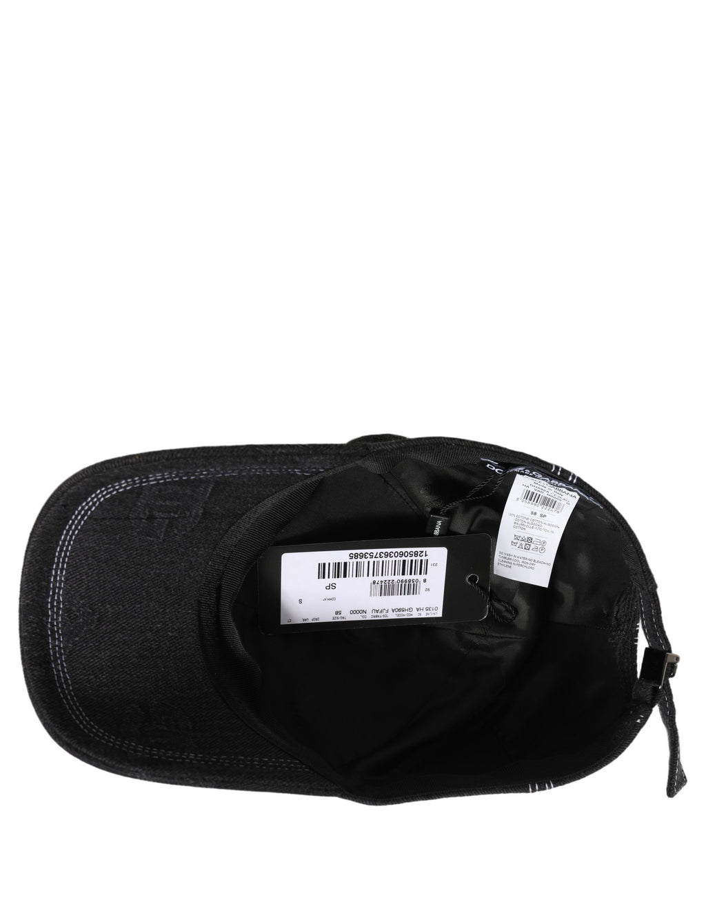Dolce & Gabbana Herren Schwarze Baumwoll 6-Panel Baseball Cap