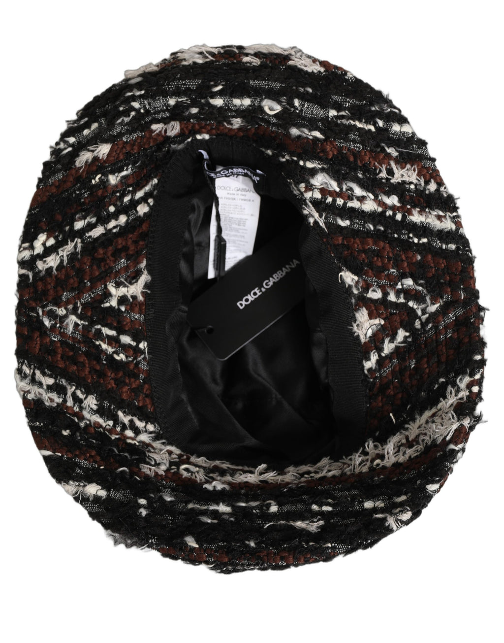 Dolce & Gabbana Damen Bucket Hat aus Acryl-Tweed in Multicolor