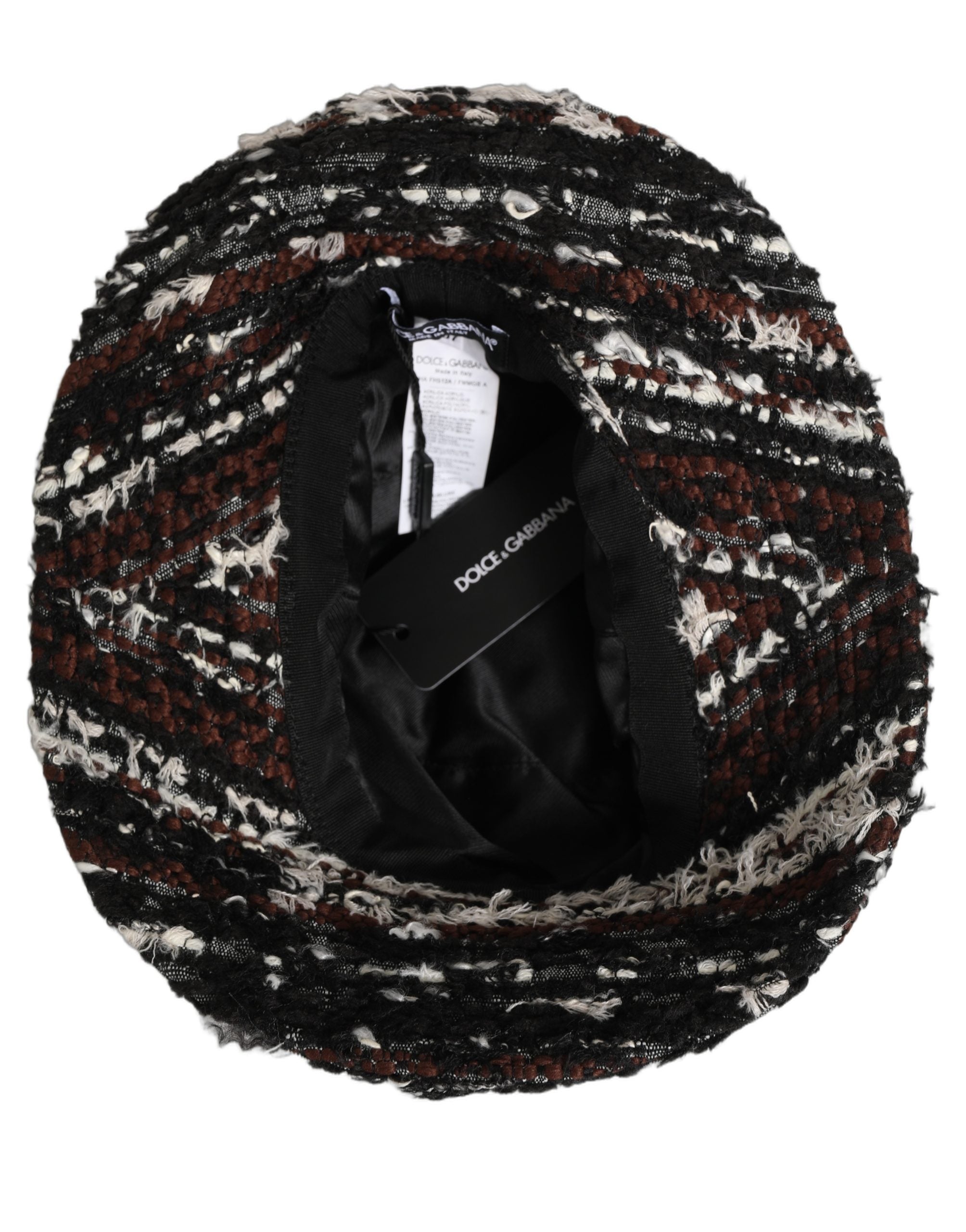 Dolce & Gabbana Damen Bucket Hat aus Acryl-Tweed in Multicolor