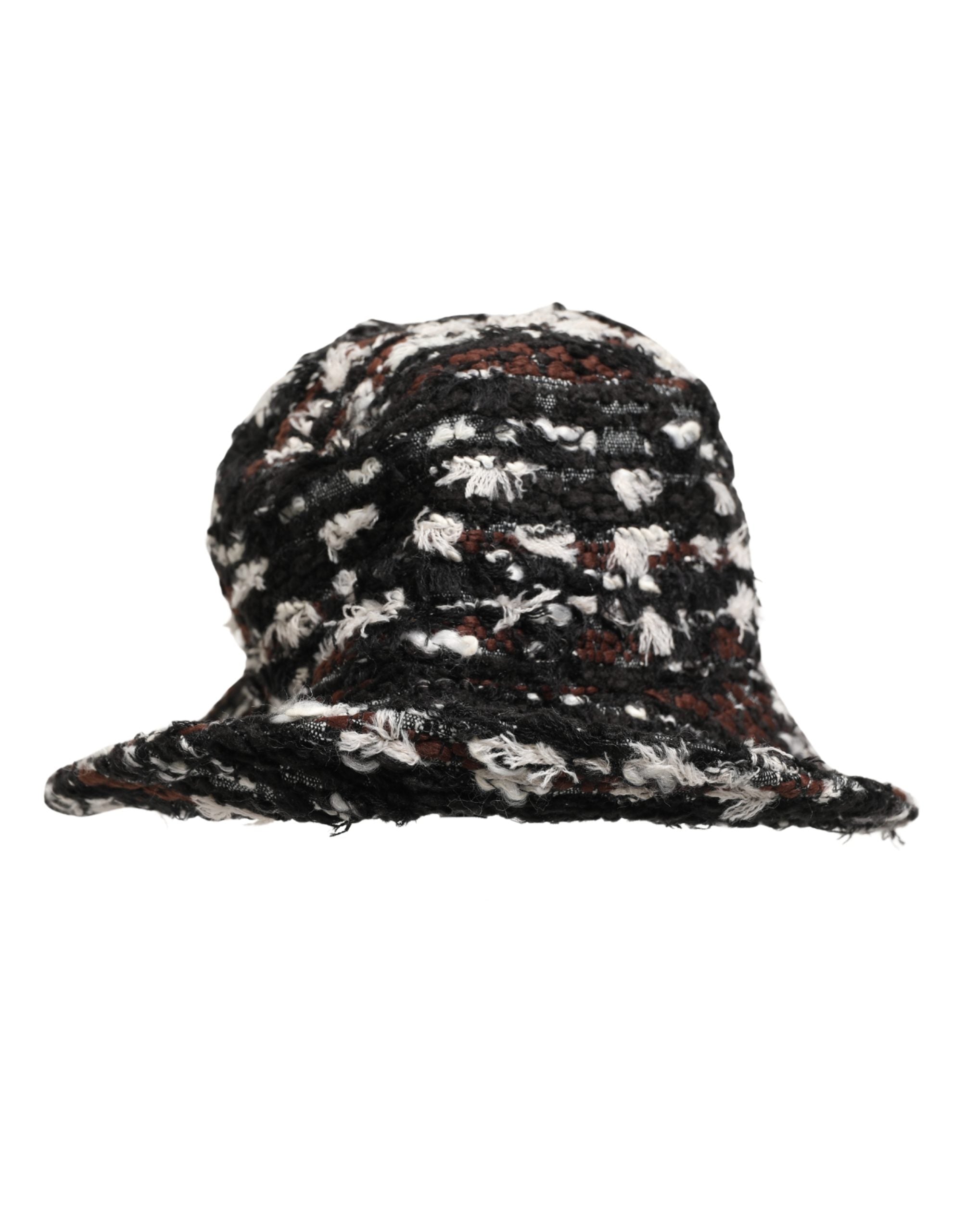 Dolce & Gabbana Damen Bucket Hat aus Acryl-Tweed in Multicolor