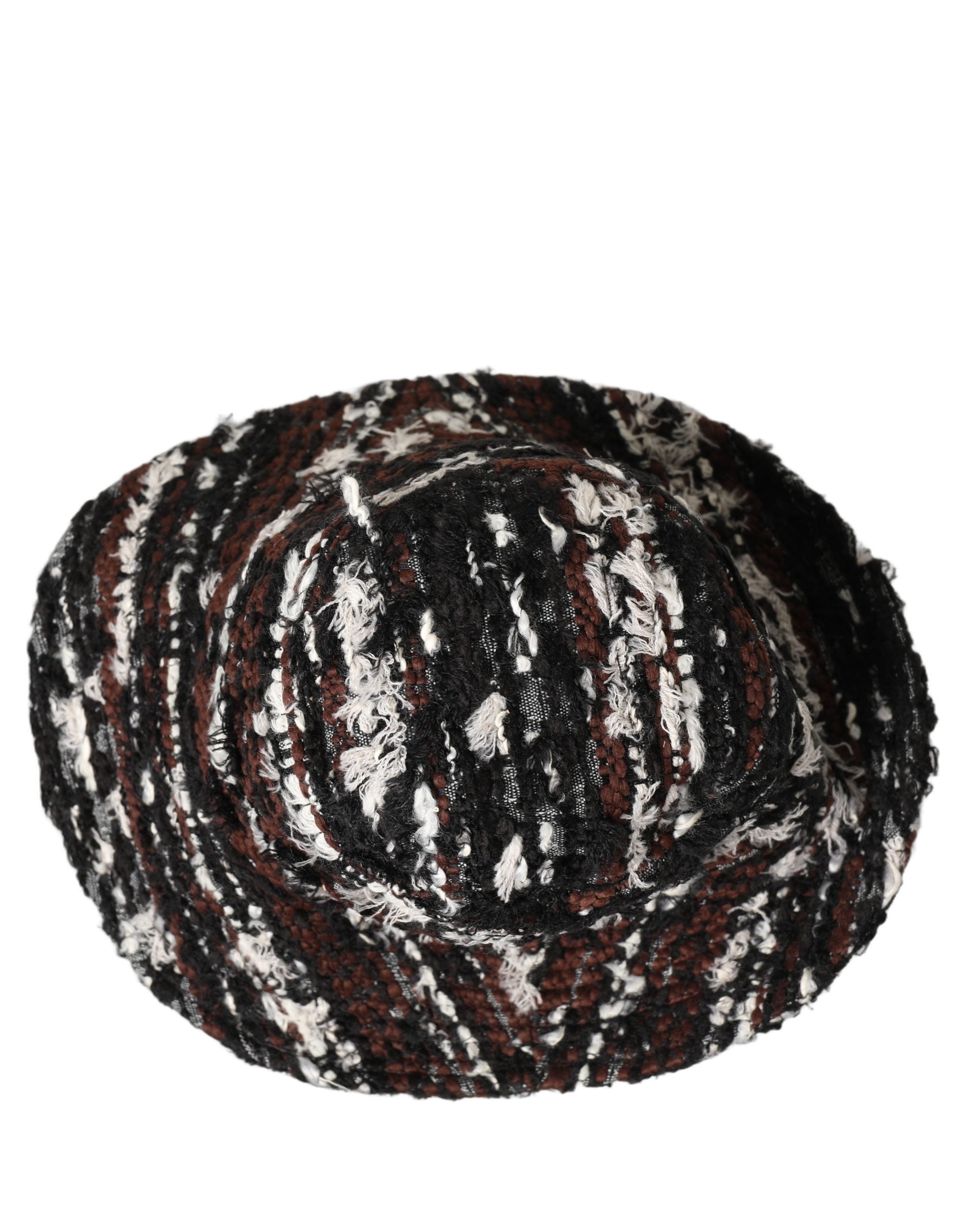 Dolce & Gabbana Damen Bucket Hat aus Acryl-Tweed in Multicolor