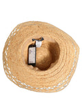 Dolce & Gabbana Damen Hut "Capello" in Beige mit breiter Krempe und Blumenmuster