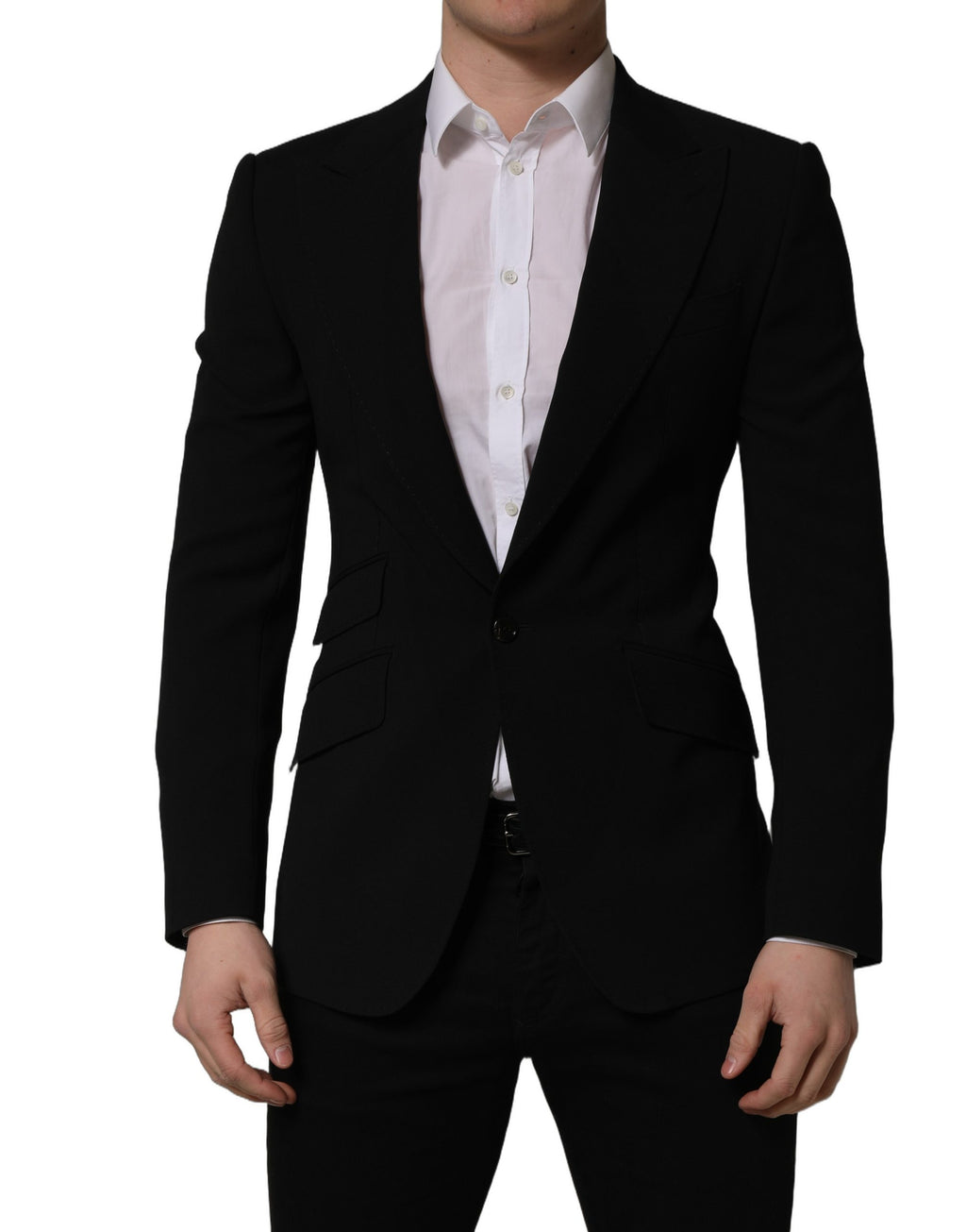 Dolce & Gabbana Schwarzer einreihiger Herren-Blazer