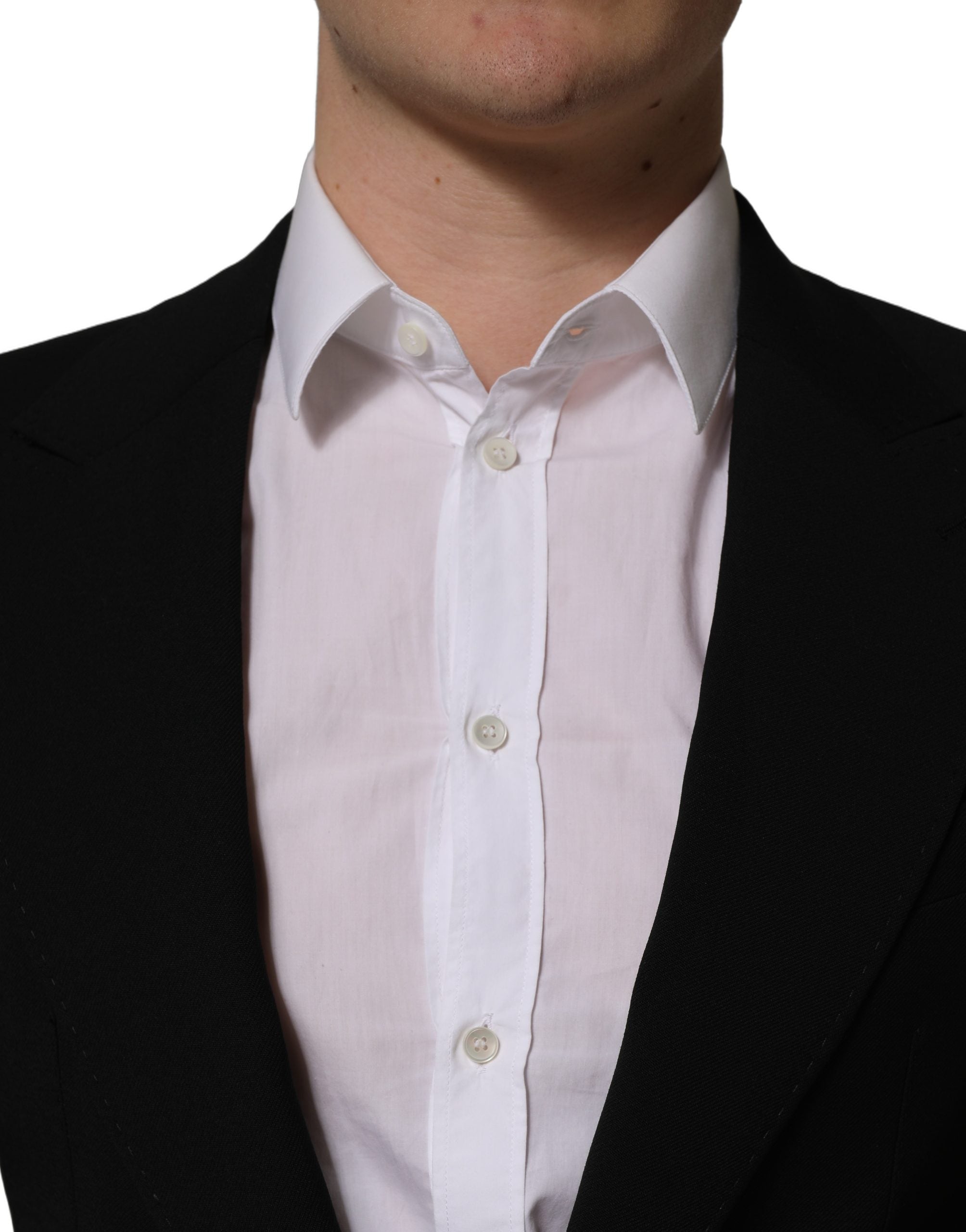 Dolce & Gabbana Schwarzer einreihiger Herren-Blazer