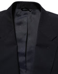 Dolce & Gabbana Schwarzer einreihiger Herren-Blazer aus Wolle