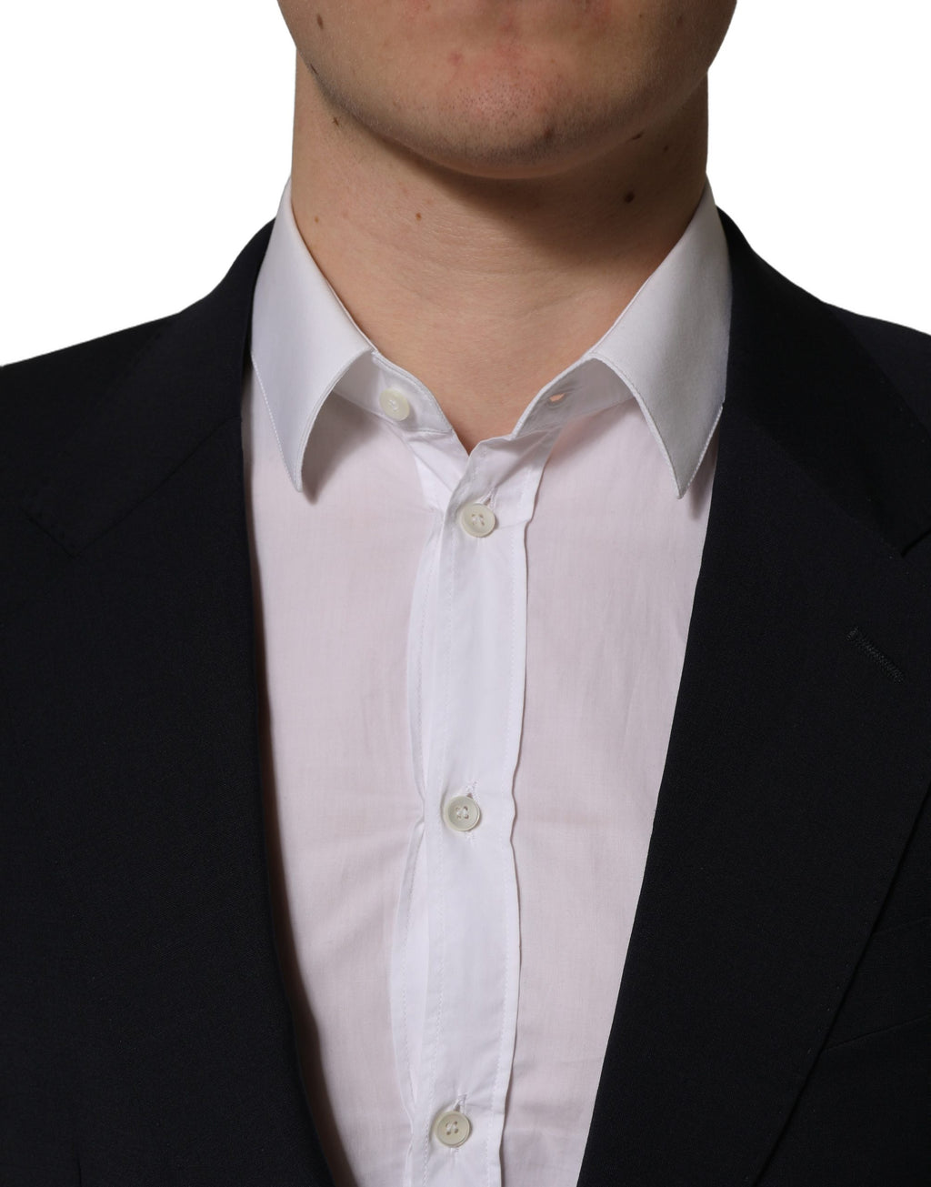 Dolce & Gabbana Schwarzer einreihiger Herren-Blazer aus Wolle