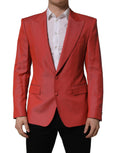 Dolce & Gabbana Roter Herren-Sakko aus Wolle mit Einreiher