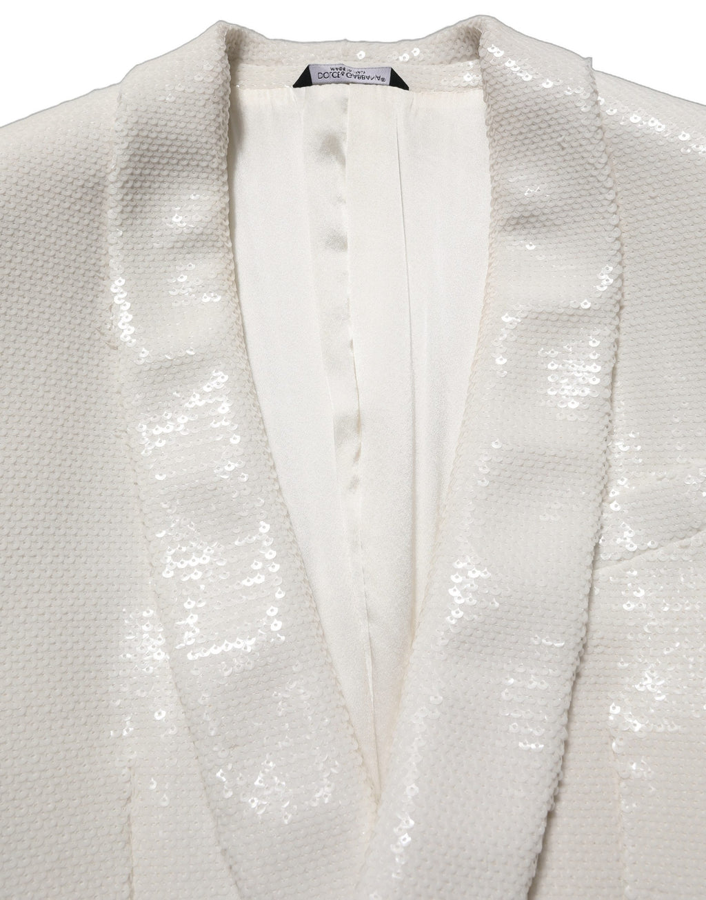 Dolce & Gabbana Weißer Blazer aus Viskose, einreihig
