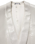Dolce & Gabbana Weißer Blazer aus Viskose, einreihig