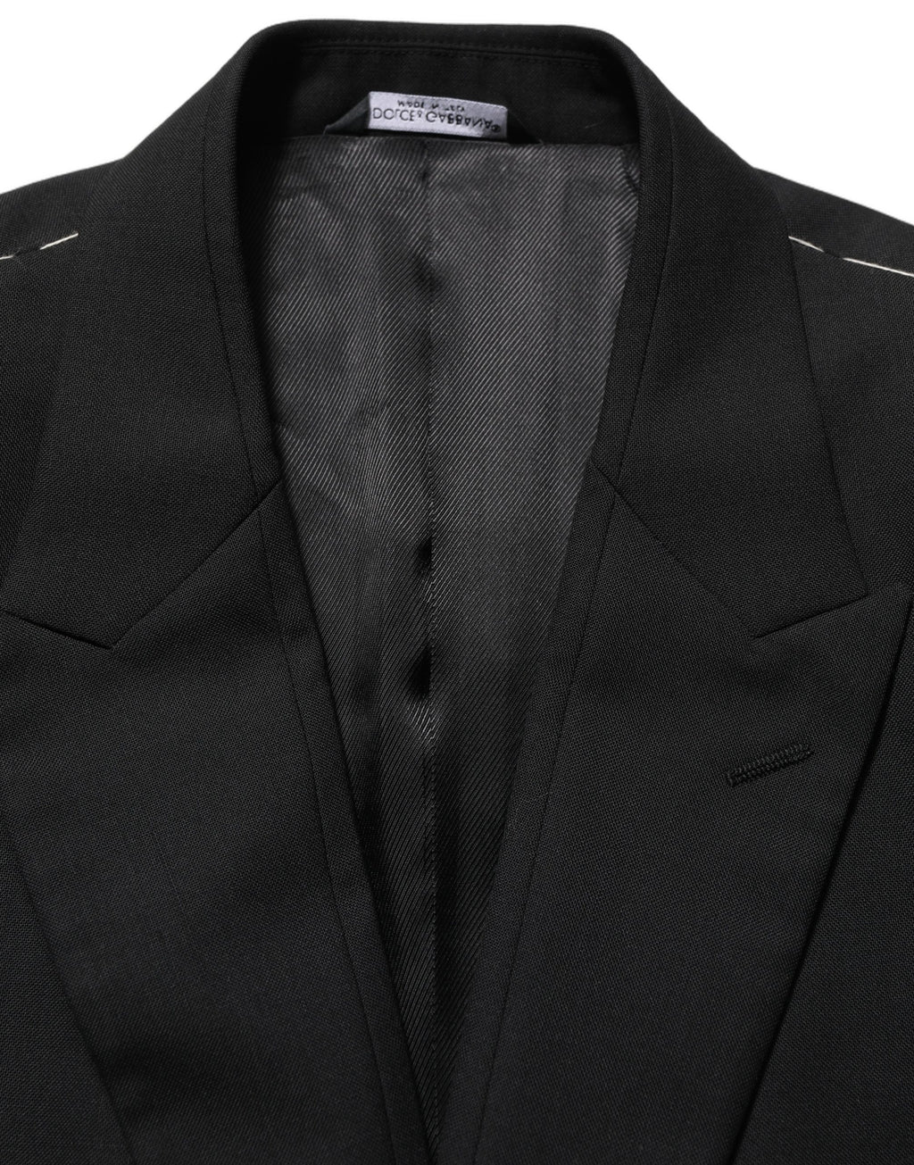 Dolce & Gabbana Schwarzer Woll-Sakko mit Einreiher
