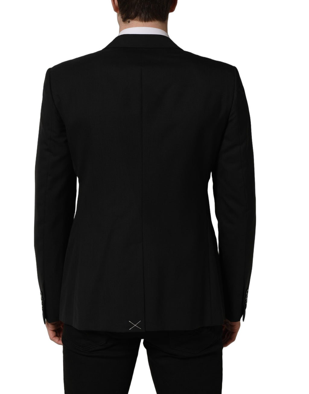 Dolce & Gabbana Schwarzer Woll-Sakko mit Einreiher