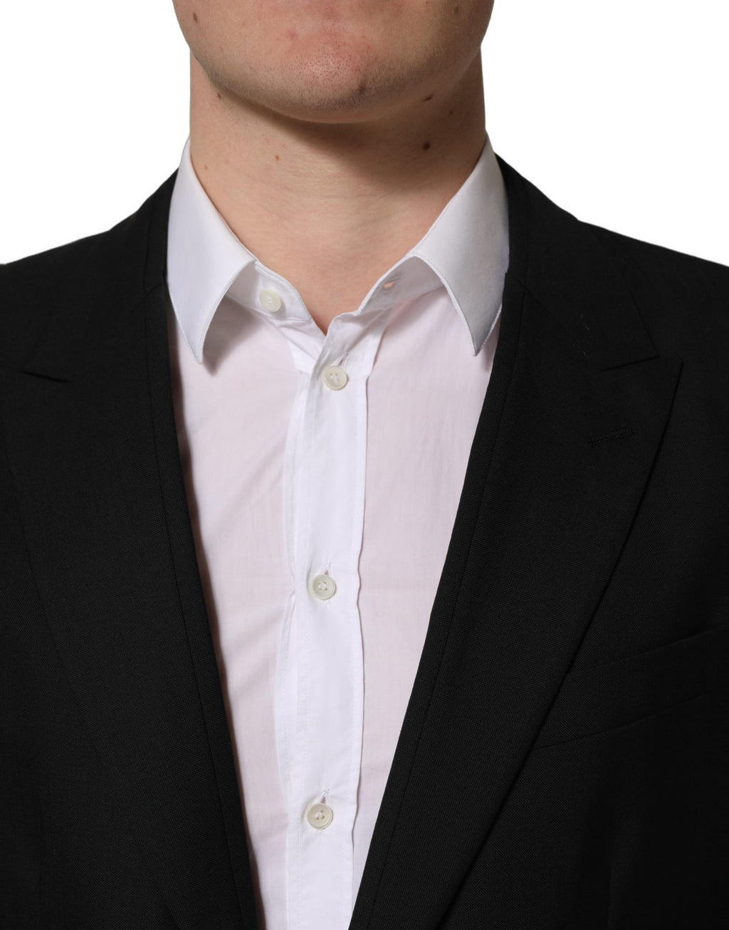Dolce & Gabbana Schwarzer Woll-Sakko mit Einreiher