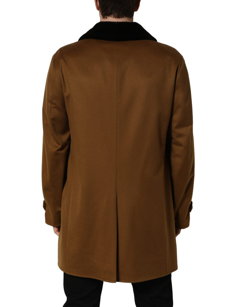 Dolce & Gabbana Brauner Kaschmir Nerzfell Herren-Manteljacke