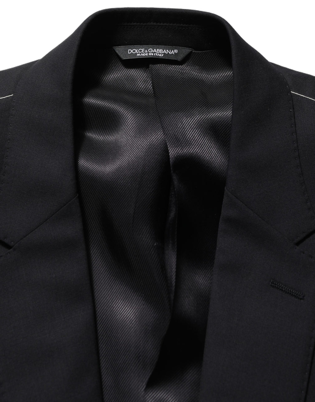 Dolce & Gabbana Schwarzer Woll-Sakko mit Einreiher