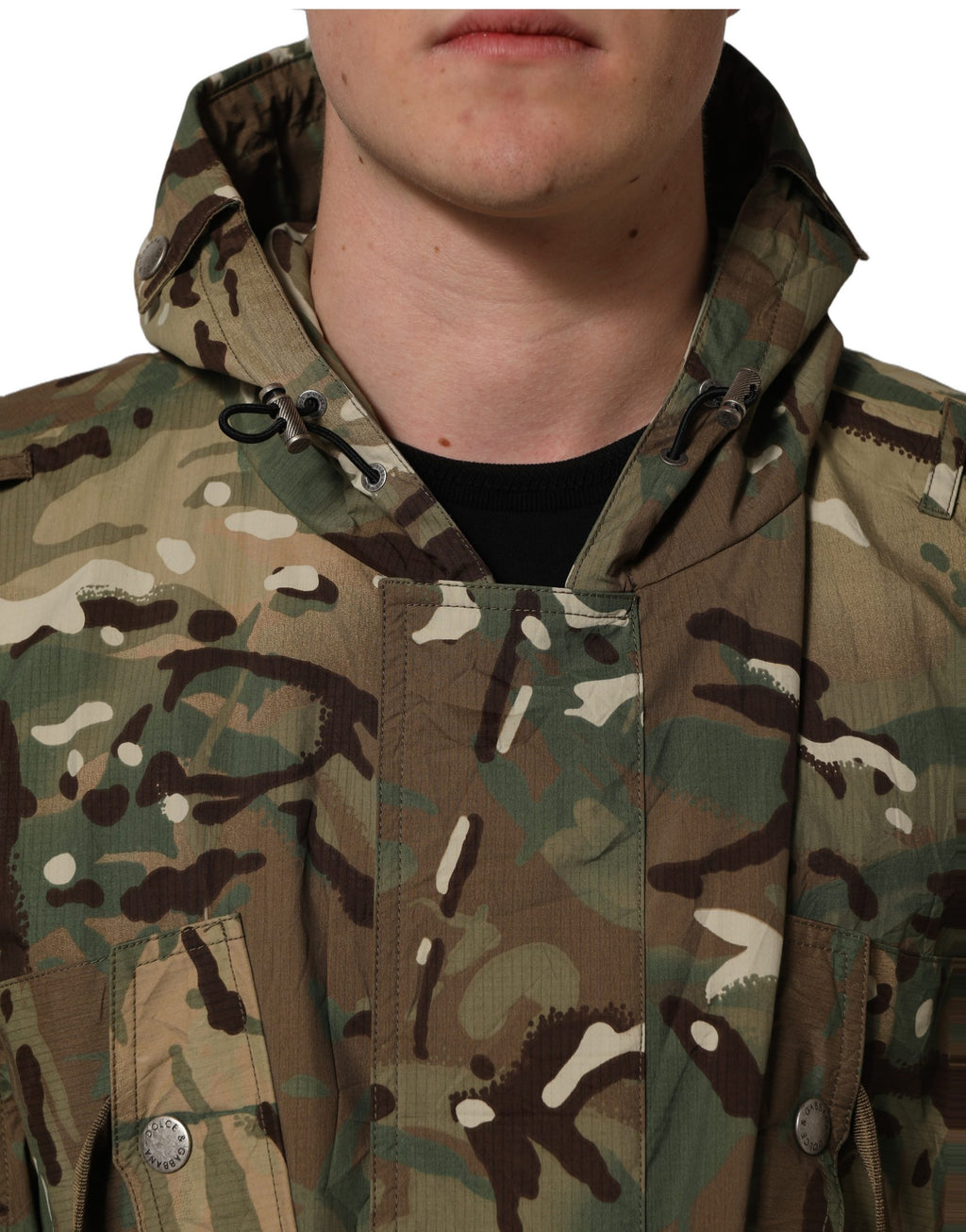 Dolce & Gabbana Kapuzenjacke im Multicolor-Tarnmuster