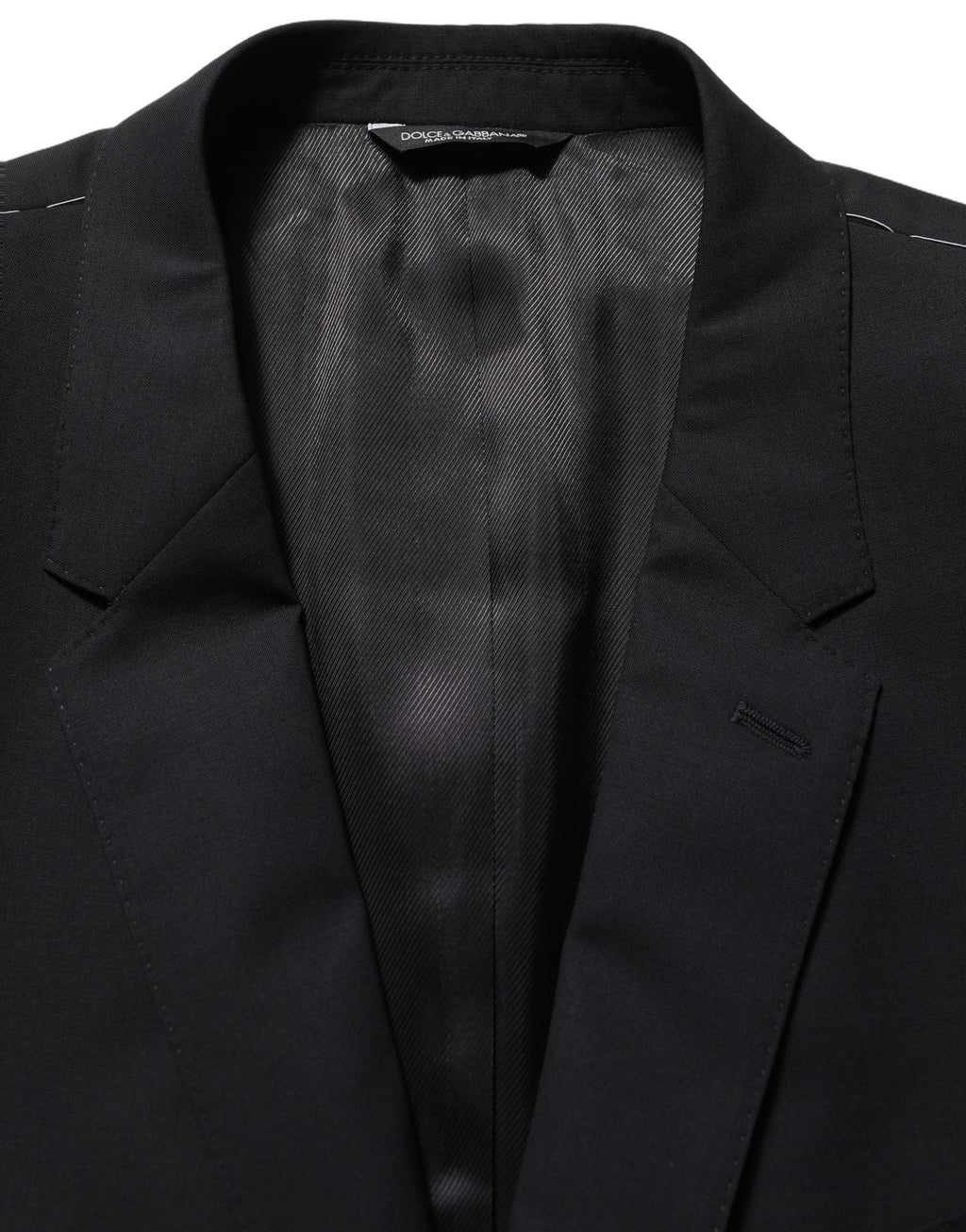 Dolce & Gabbana Schwarzer Woll-Sakko mit Einreiher