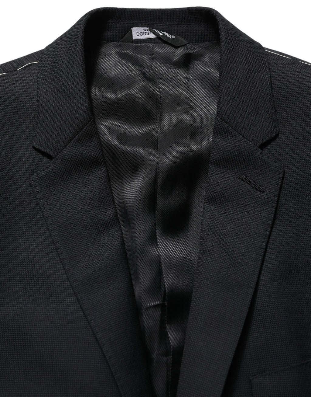 Dolce & Gabbana Schwarzer Woll-Sakko mit Einreiher