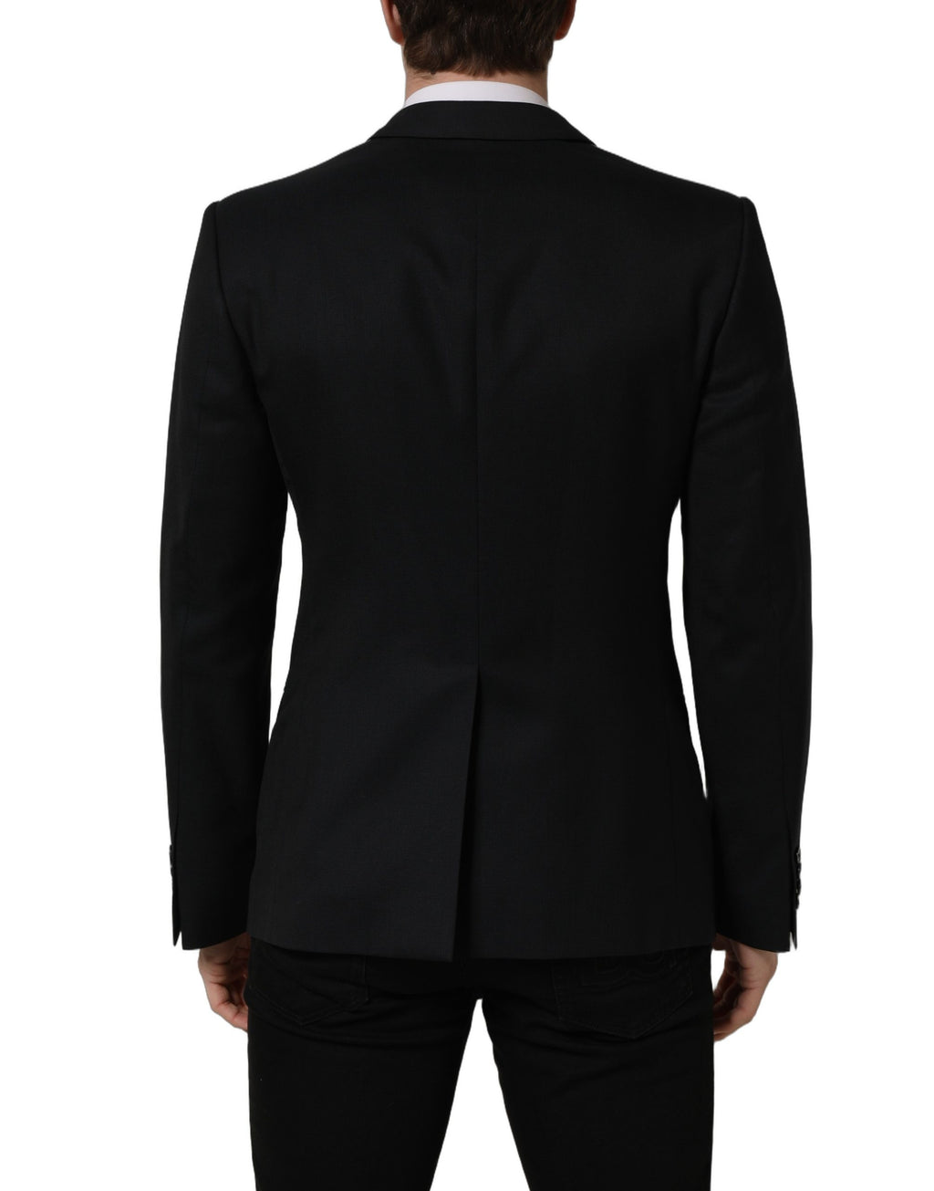 Dolce & Gabbana Schwarzer Woll-Sakko mit Einreiher