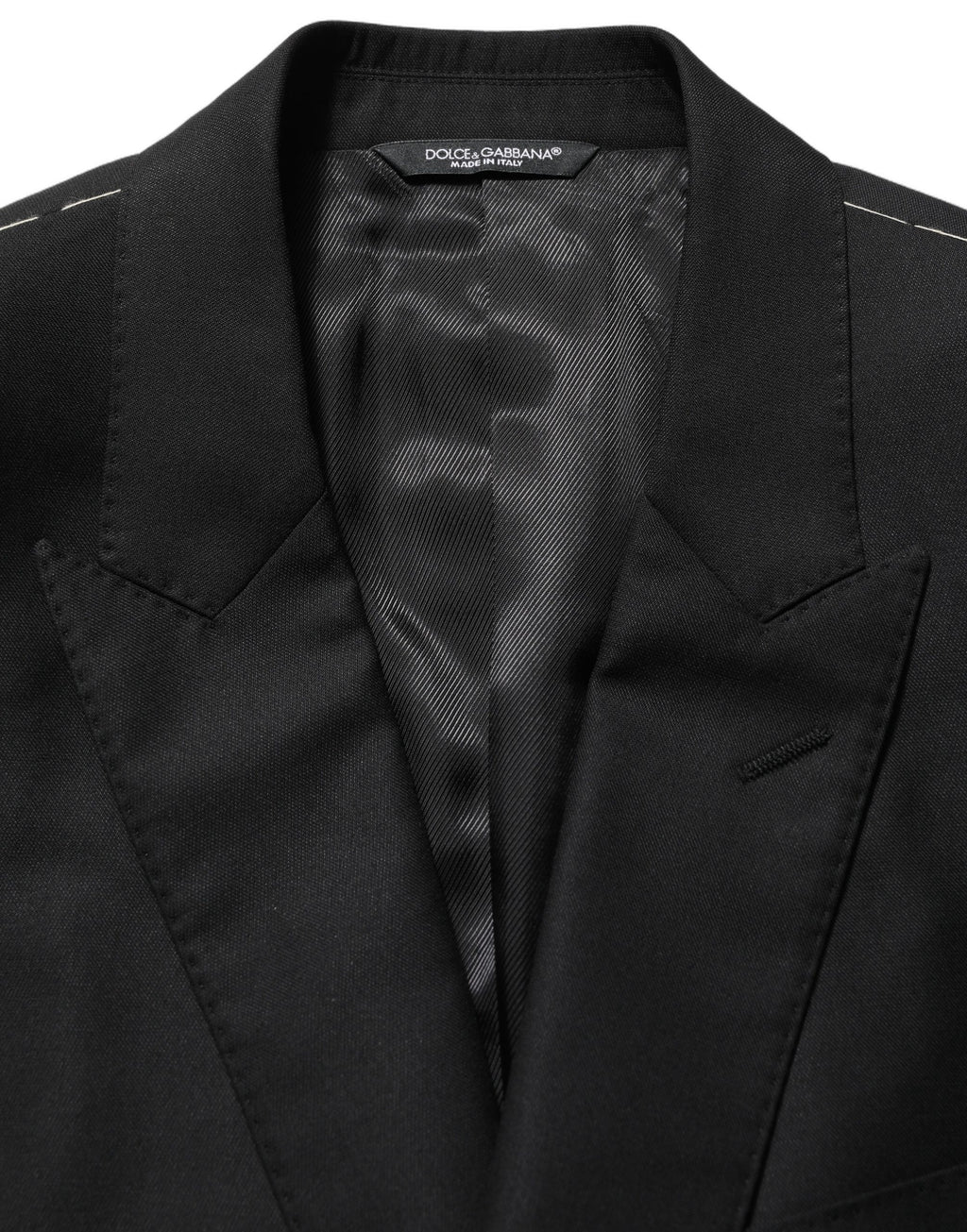 Dolce & Gabbana Schwarzer Woll-Sakko mit Einreiher