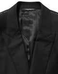 Dolce & Gabbana Schwarzer Woll-Sakko mit Einreiher