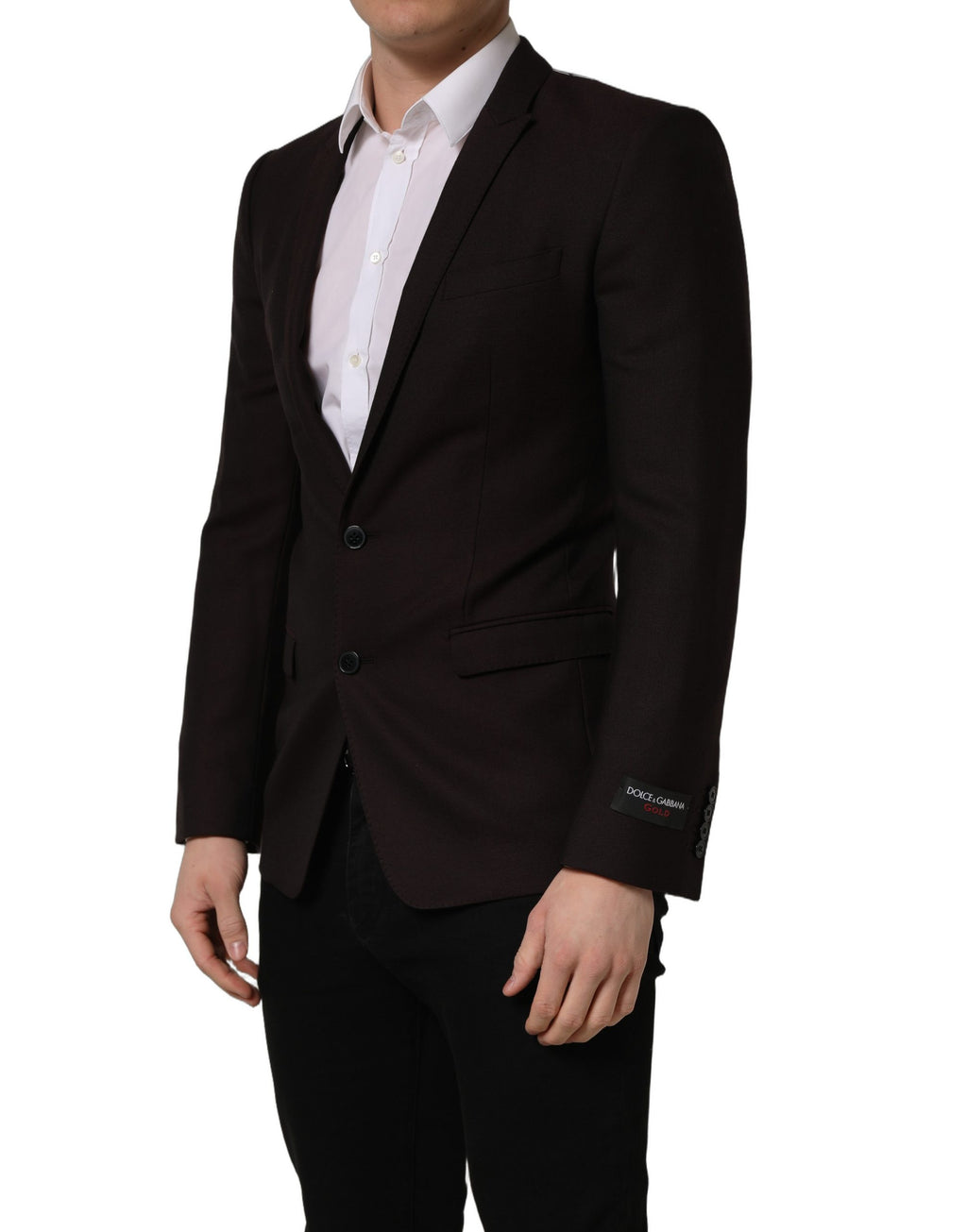 Dolce & Gabbana Brauner Woll-Sakko GOLD Einreiher für Herren