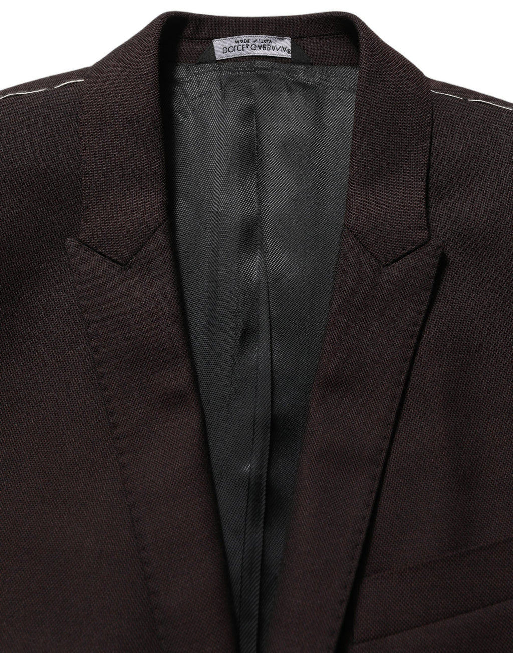 Dolce & Gabbana Brauner Woll-Sakko GOLD Einreiher für Herren