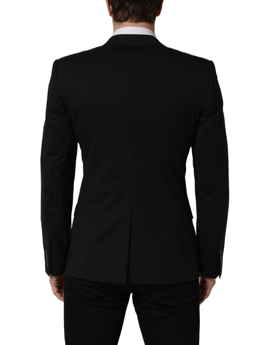 Dolce & Gabbana Schwarzer Woll-Sakko mit Einreiher