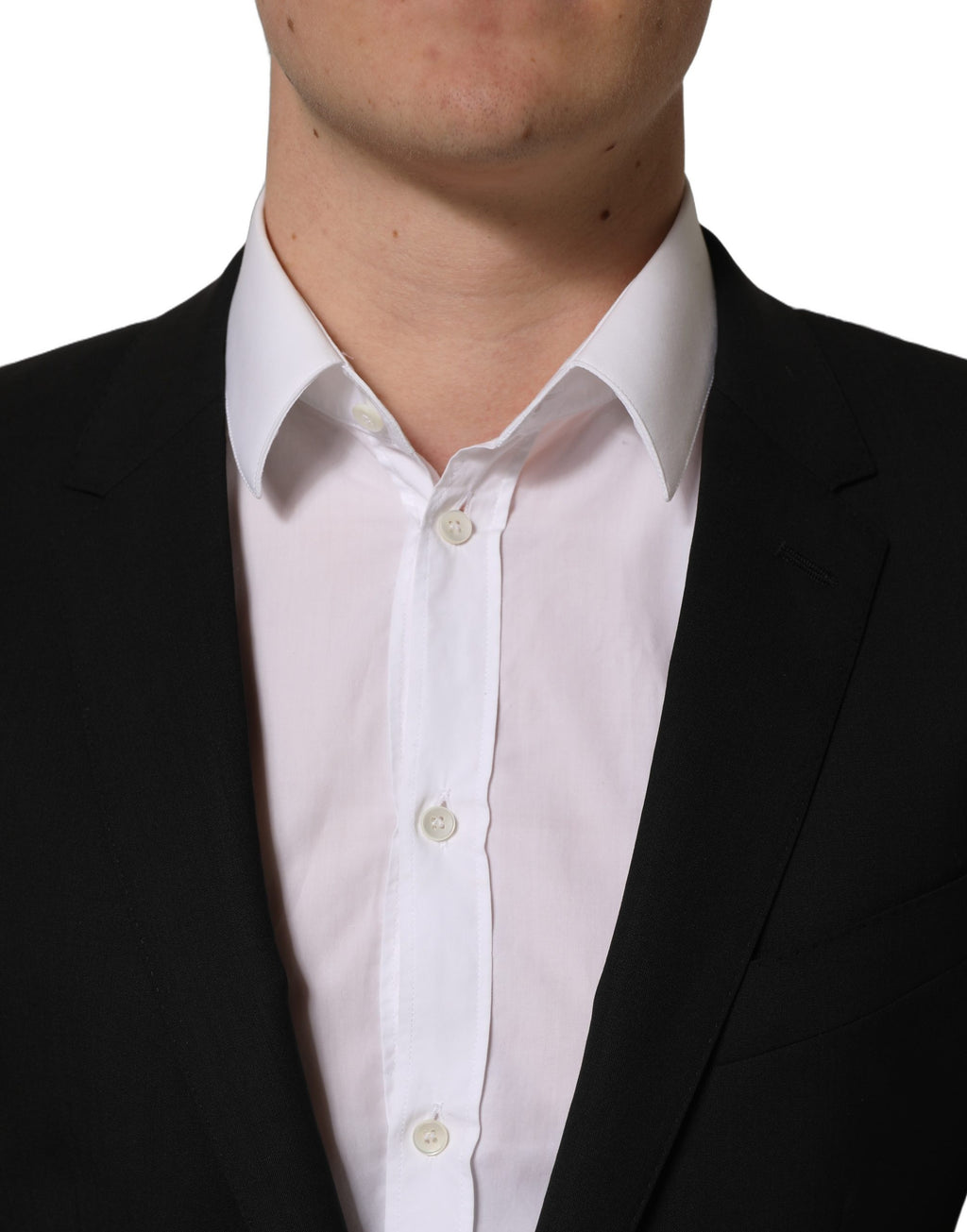 Dolce & Gabbana Schwarzer Woll-Sakko mit Einreiher