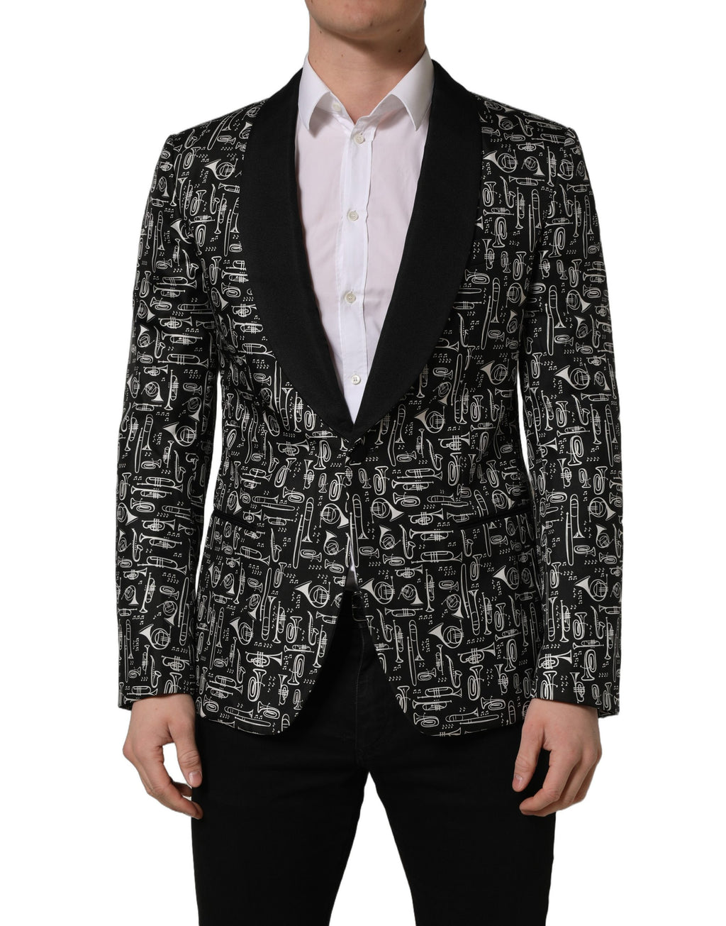 Dolce & Gabbana Schwarzer Blazer mit Kristallverzierungen