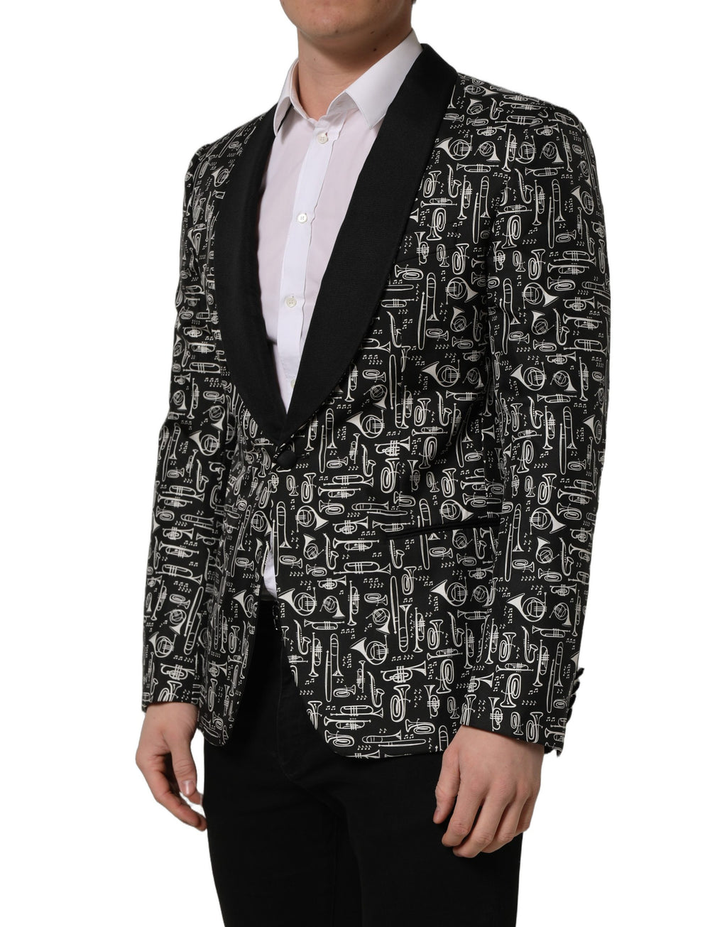 Dolce & Gabbana Schwarzer Blazer mit Kristallverzierungen