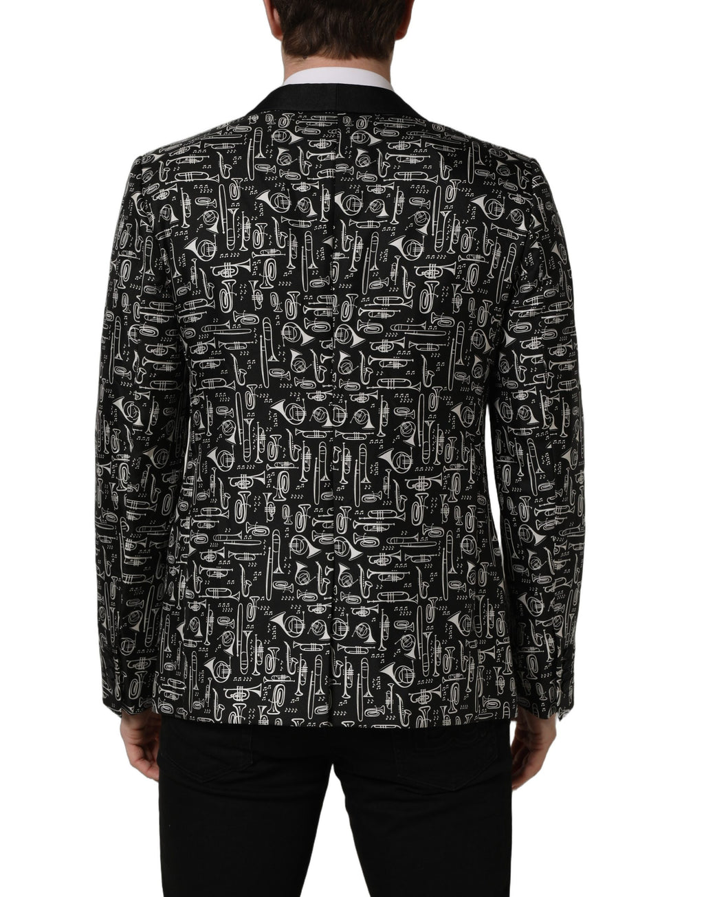 Dolce & Gabbana Schwarzer Blazer mit Kristallverzierungen