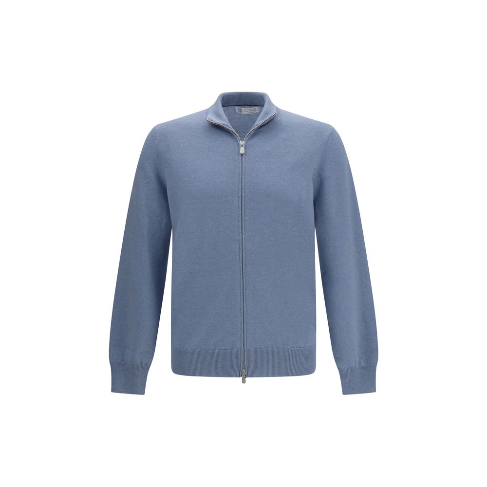Brunello Cucinelli Blauer Kaschmir-Cardigan