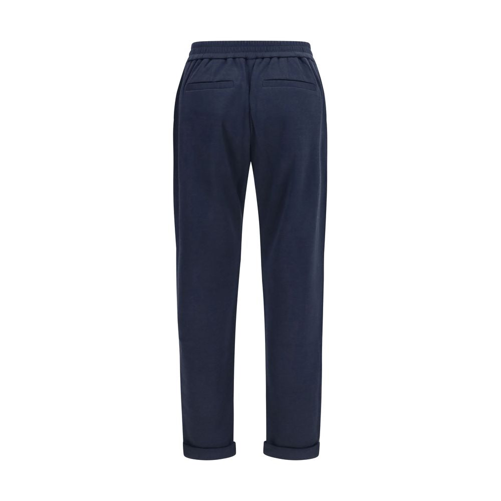 Brunello Cucinelli Blaue Freizeithose aus Polyamid