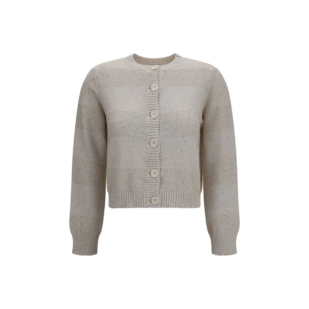 Brunello Cucinelli Beige Baumwoll-Sweatshirt
